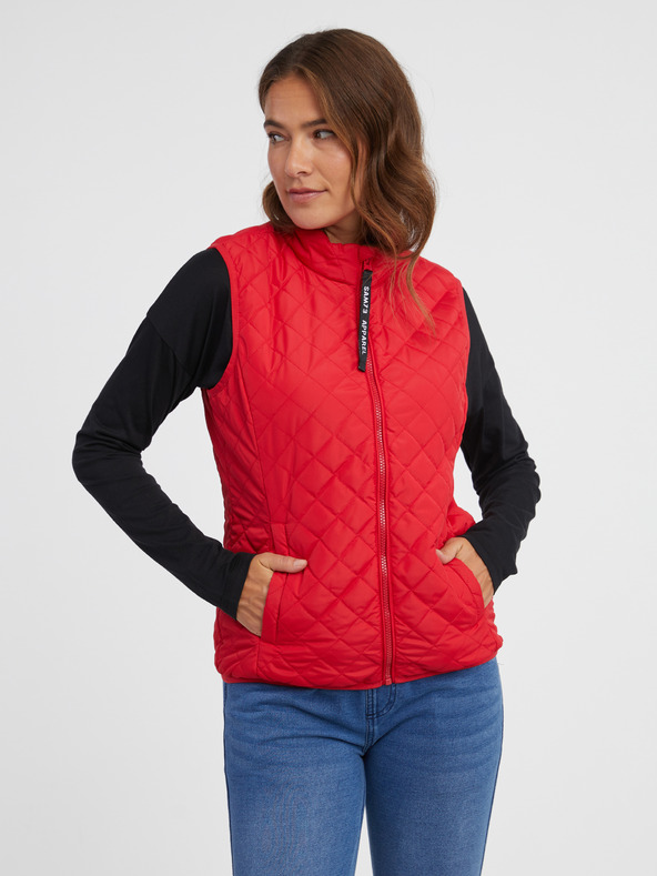 Sam 73 Červená dámska prešívaná mikina SAM 73 Pictor