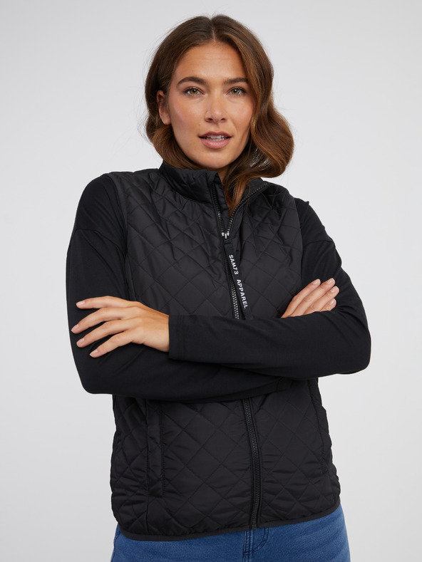 Sam 73 Čierna dámska prešívaná vesta SAM 73 Pictor