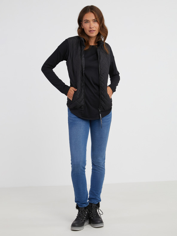 Sam 73 Čierna dámska prešívaná vesta SAM 73 Pictor