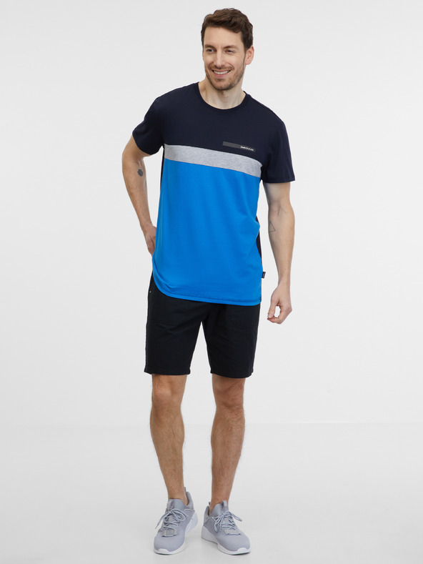 Sam 73 Modro-čierne pánske tričko SAM 73 Ernesto