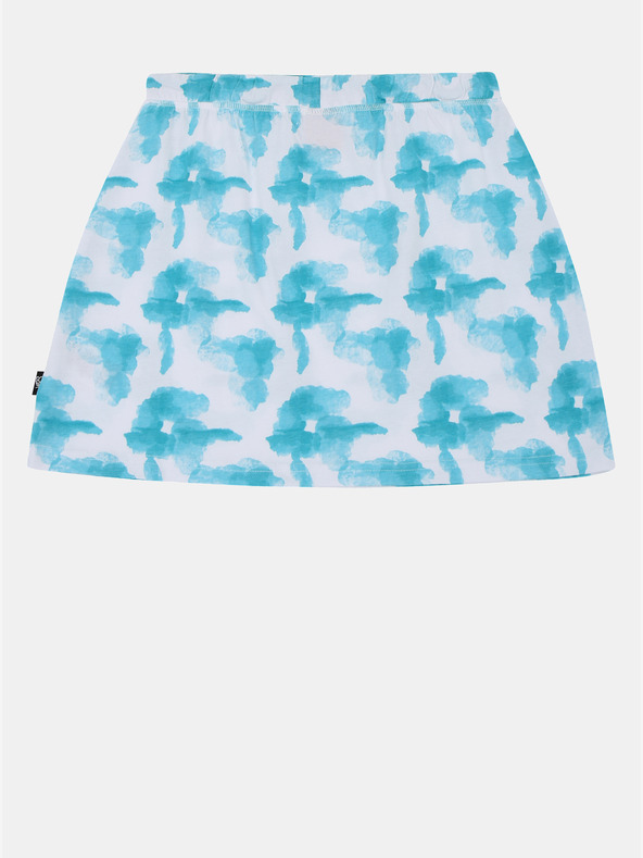 Sam 73 Biela a tyrkysová dievčenská vzorovaná sukňa SAM 73