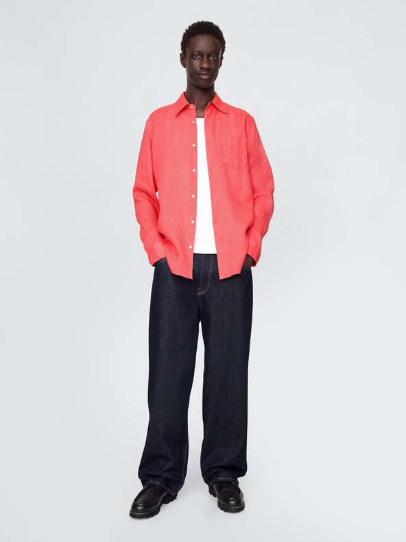 GAP Ľanová košeľa Classic Shirt GAP