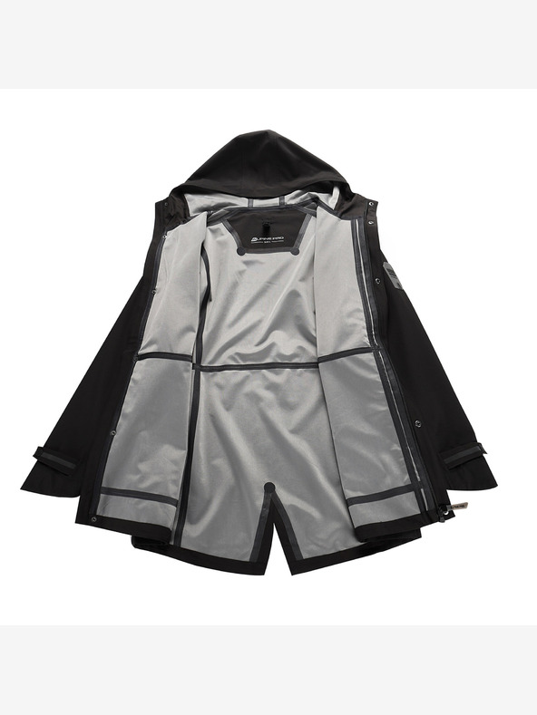 ALPINE PRO Pánsky kabát s ptx membránou ALPINE PRO SETIJ čierny