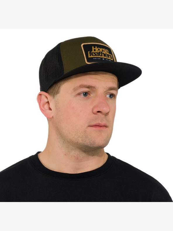 Horsefeathers Čapka Caster - olivová HORSEFEATHERS