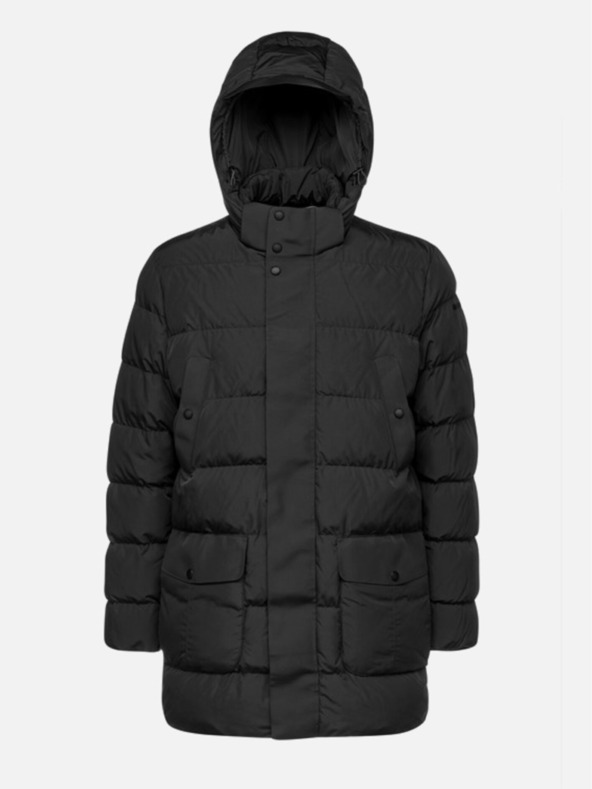 Geox Čierna pánska bunda Geox Pieve