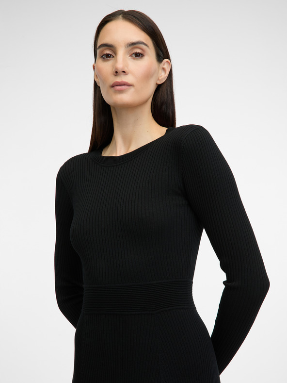 Orsay Čierne dámske midi šaty ORSAY