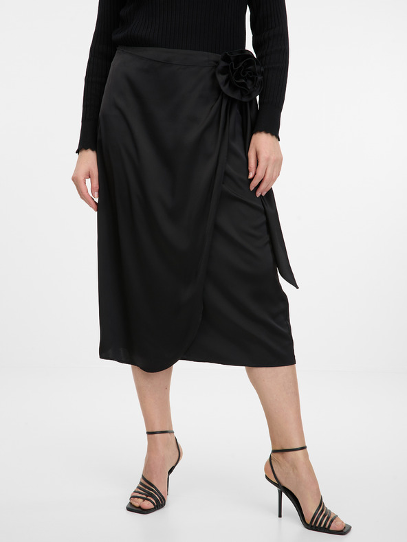 Orsay Čierna dámska midi sukňa ORSAY