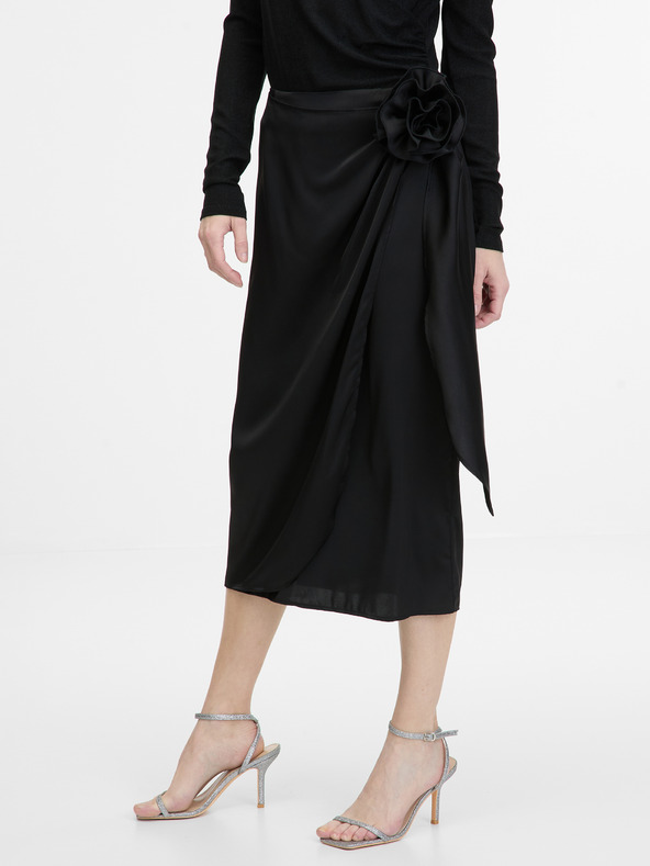 Orsay Čierna dámska midi sukňa ORSAY