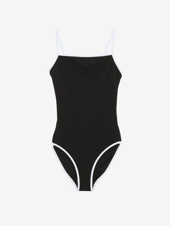 Marks & Spencer Plavky s kontrastným lemovaním a štvorcovým výstrihom Marks & Spencer čierne