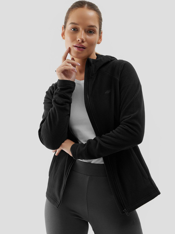 4F 4F Dámska flísová mikina na zips s kapucňou