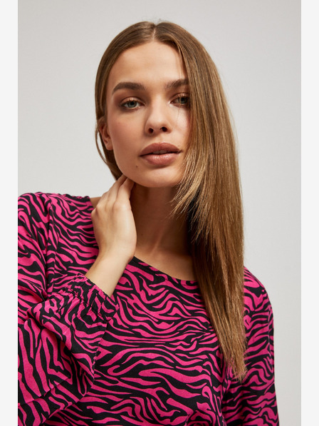 Moodo Ružová dámska blúzka MOODO