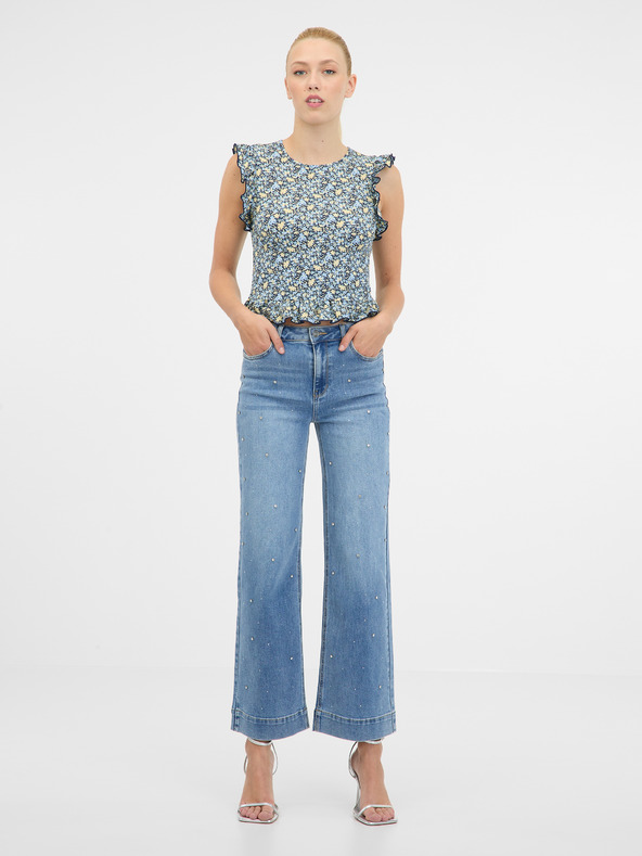 Orsay Tmavomodré dámske tričko s krátkym rukávom ORSAY