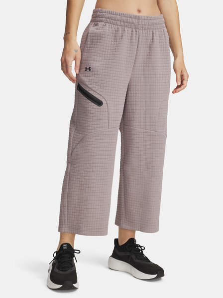 Under Armour Dámske športové nohavice Under Armour Unstoppable Flc Grid Crop-GRY