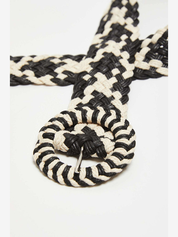 Moodo Bielo-čierny dámsky opasok Moodo