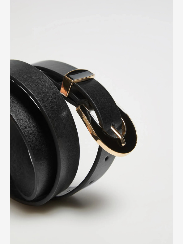 Moodo Čierny dámsky opasok Moodo