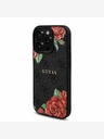 Guess Guess PU Leather 4G Roses MagSafe zadný kryt pre iPhone 16 Pro čierny