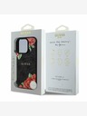 Guess Guess PU Leather 4G Roses MagSafe zadný kryt pre iPhone 16 Pro čierny