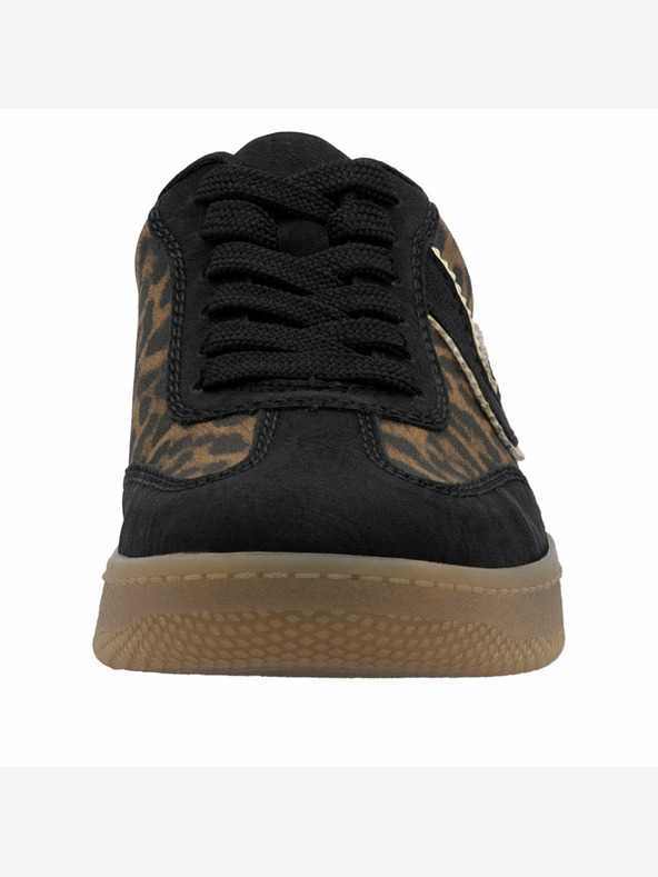 Rieker Čiernohnedé dámske vzorované tenisky Rieker