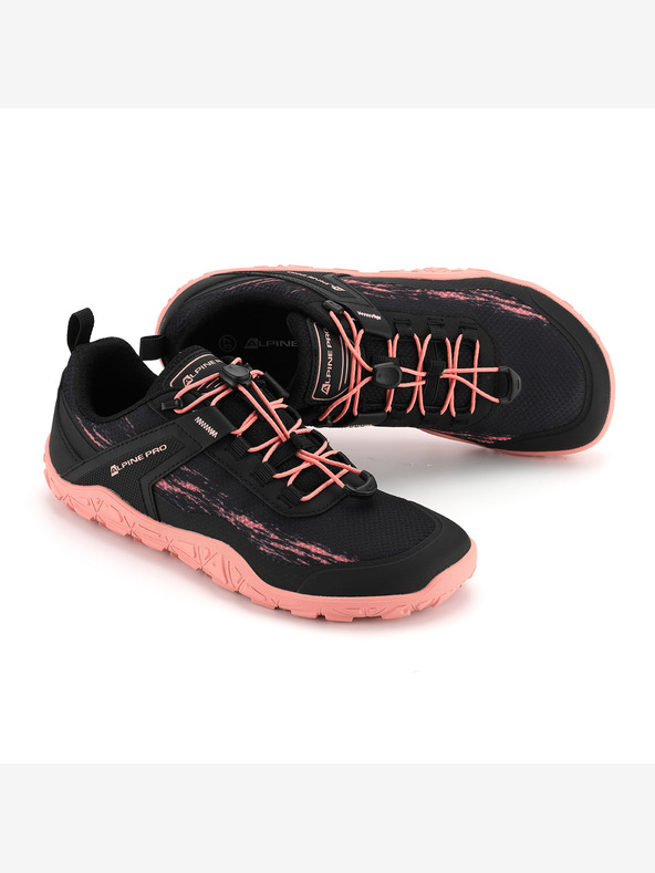 ALPINE PRO Outdoorová barefoot obuv ALPINE PRO BRUHE pink and black