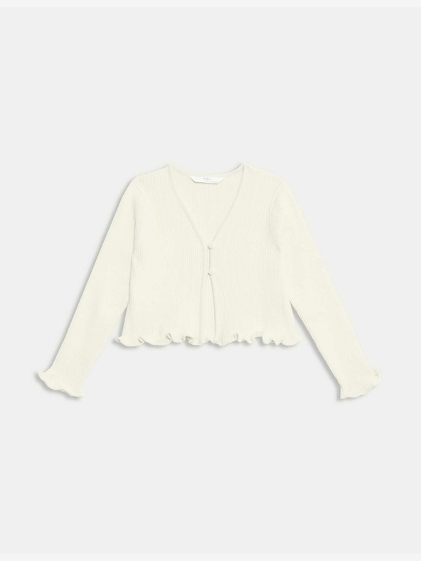 Marks & Spencer Rebrovaný sveter (2-8 rokov) Marks & Spencer sivobiely