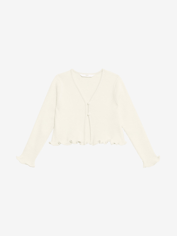 Marks & Spencer Rebrovaný sveter (2-8 rokov) Marks & Spencer sivobiely