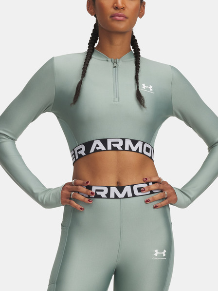 Under Armour Dámske tričko Under Armour HeatGear Rib 1/4 Zip LS
