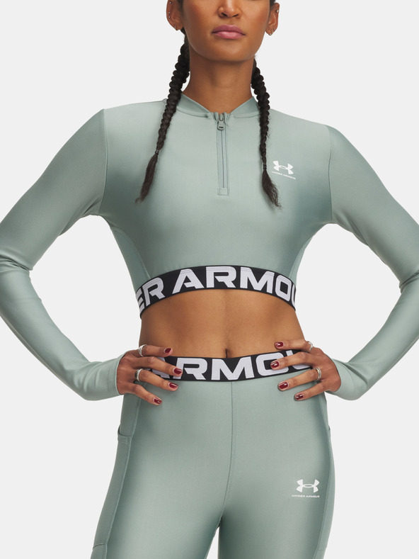 Under Armour Dámske tričko Under Armour HeatGear Rib 1/4 Zip LS