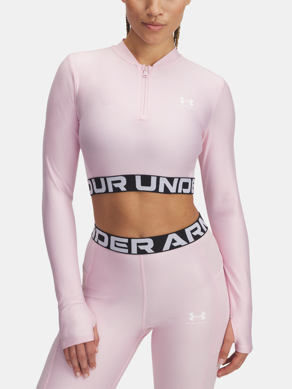 Under Armour Dámske tričko Under Armour HeatGear Rib 1/4 Zip LS