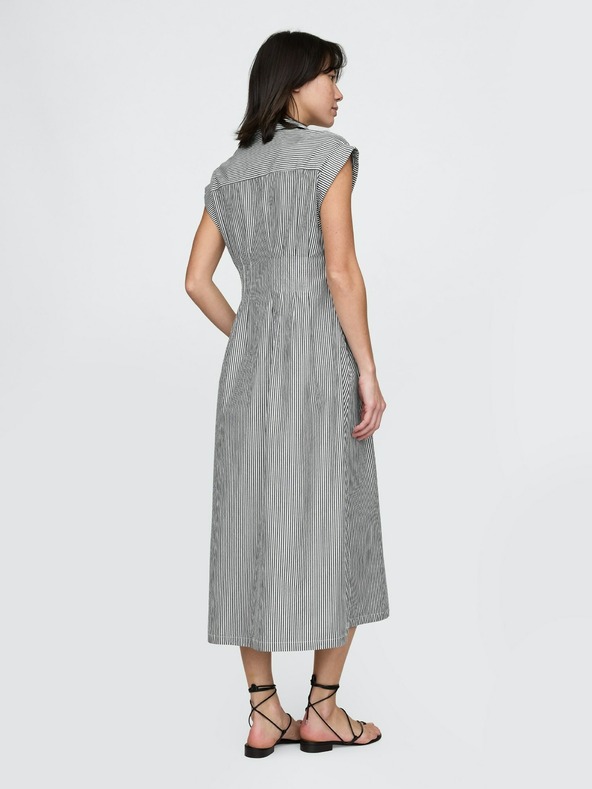 GAP Košeľové popelínové midi šaty GAP