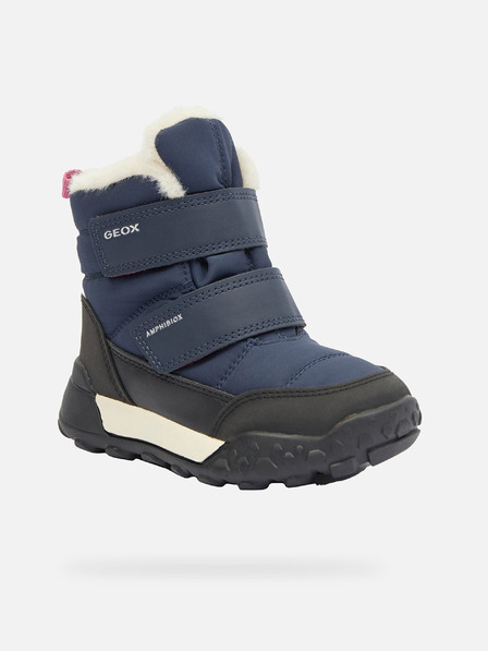 Geox Tmavomodrá dievčenská zimná obuv Geox Trekkyup B Ab