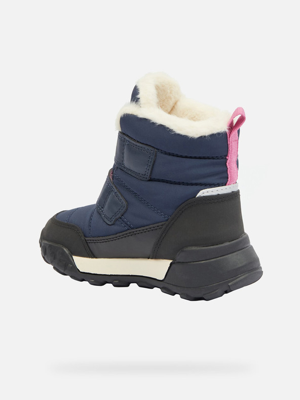Geox Tmavomodrá dievčenská zimná obuv Geox Trekkyup B Ab