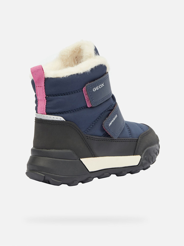 Geox Tmavomodrá dievčenská zimná obuv Geox Trekkyup B Ab