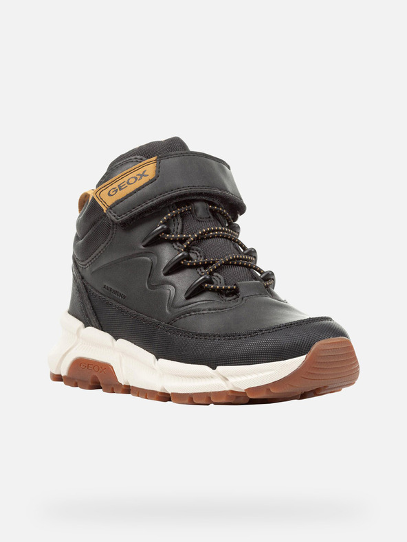 Geox Čierne chlapčenské členkové topánky Geox Flexyper Plus