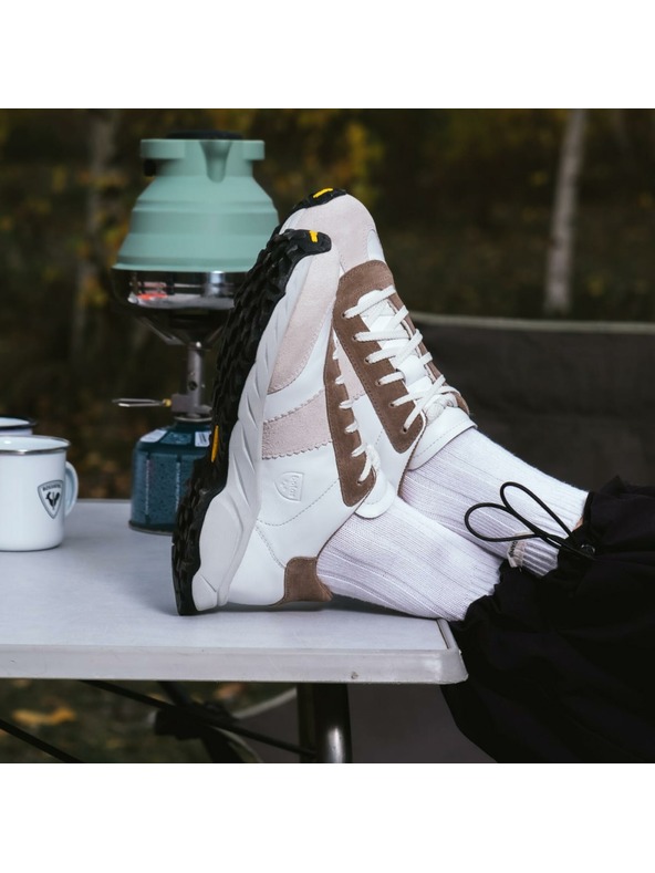 Vasky Botas Nordic Mellow - Pánske kožené outdoorové tenisky / topánky bielo-hnedá česká výroba zo Zlína