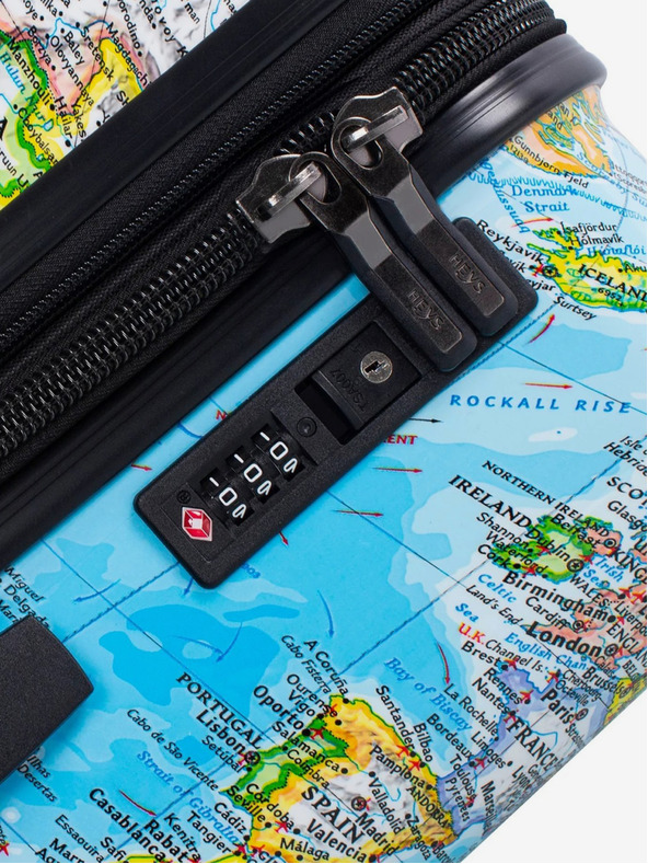 Heys Modrý vzorovaný cestovný kufor Heys Journey 3G M