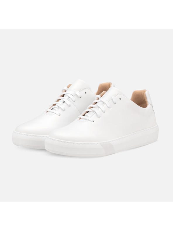 Vasky Dámske kožené tenisky / čižmy biele Vasky