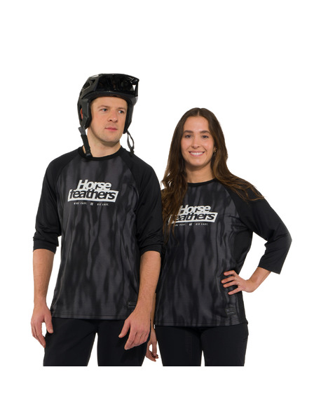 Horsefeathers Cyklistický dres Spike 3/4 - poltopánka/čierna HORSEFEATHERS