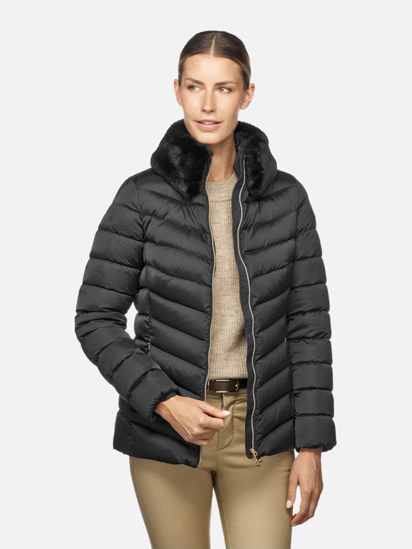 Geox Čierna dámska páperová bunda Geox Bettanie