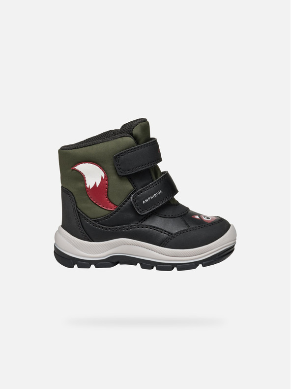 Geox Čierne chlapčenské zimné topánky Geox Flanfil B Abx