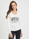 Guess Biele dámske tričko s dlhým rukávom Guess Mirela