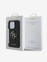 Guess Guess PU 4G zadný kryt s kovovým logom pre iPhone 16 Pro sivý