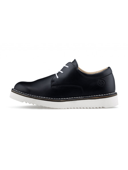 Vasky Dámske kožené poltopánky čiernobiele - jar / jeseň Vasky Derby Boots