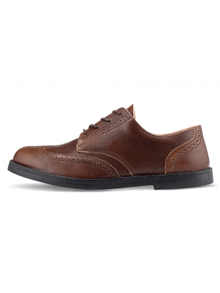Vasky Dámske elegantné kožené poltopánky tmavohnedé - jar / jeseň, topánky Vasky Brogue Low Dark