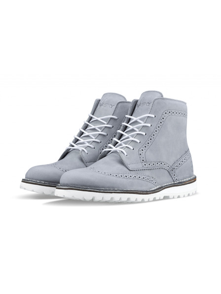 Vasky Dámske kožené členkové topánky sivé - jarné / jesenné topánky, Vasky Brogue High shoes