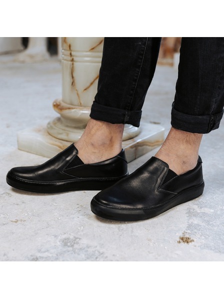 Vasky Dámske kožené slip on čierne - jarné / jesenné čižmy VASKY
