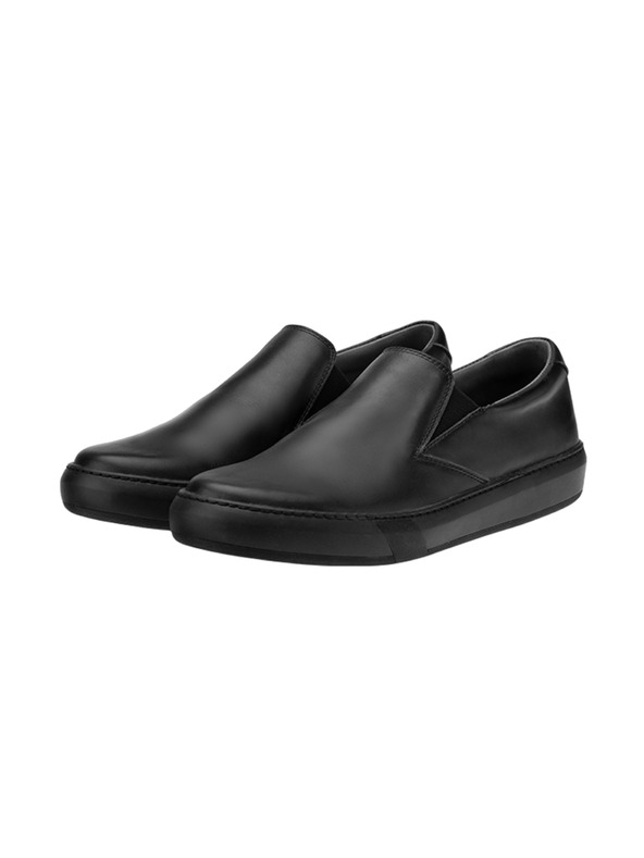 Vasky Dámske kožené slip on čierne - jarné / jesenné čižmy VASKY