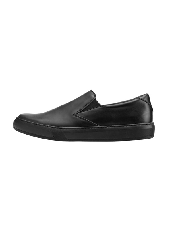 Vasky Dámske kožené slip on čierne - jarné / jesenné čižmy VASKY