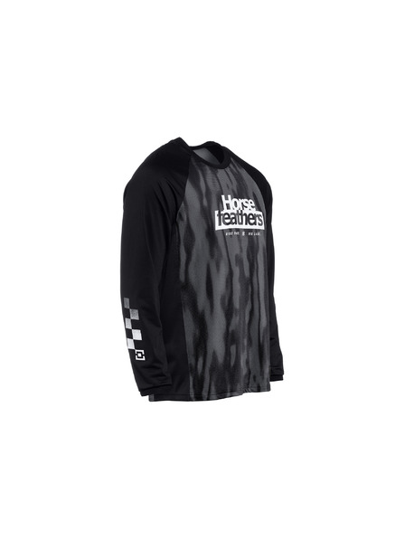 Horsefeathers Cyklistický dres Spike LS - poltopánka/čierna HORSEFEATHERS