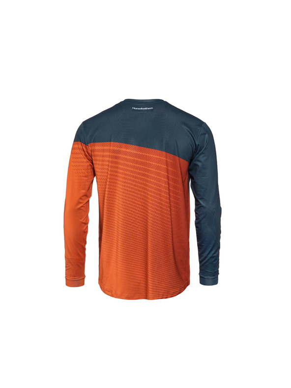 Horsefeathers Pánsky cyklistický dres Quantum petrol/burnt orange HORSEFEATHERS