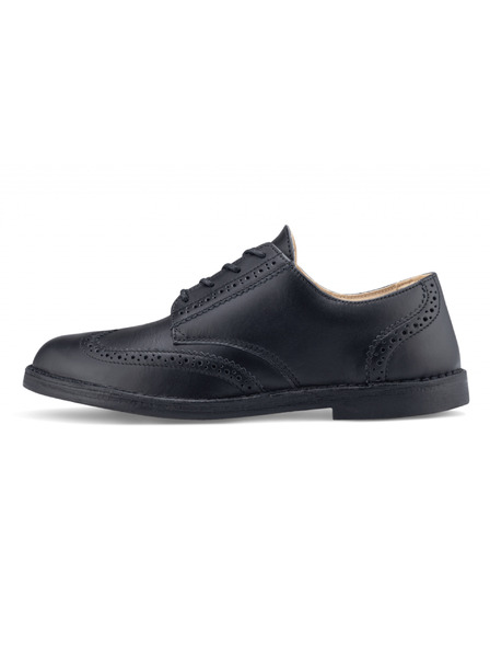 Vasky Pánske čierne kožené poltopánky - jar / jeseň Topánky, obuv Vasky Brogue Low Noir